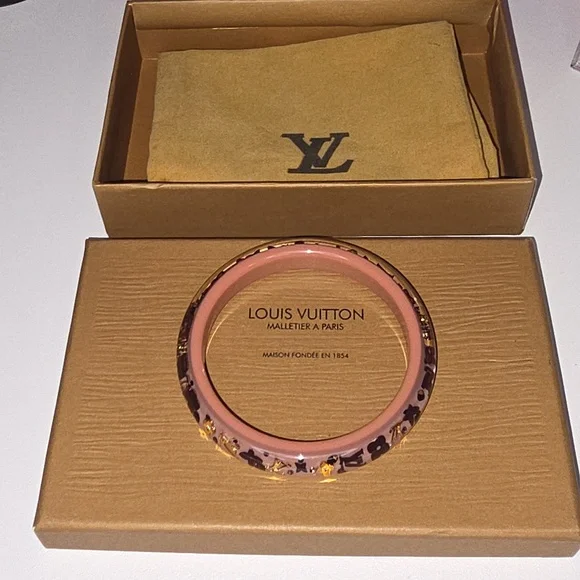 Full Incl Louis Vuitton Swarovski Crystal Monogram Resin Bangle! - Picture 7 of 14